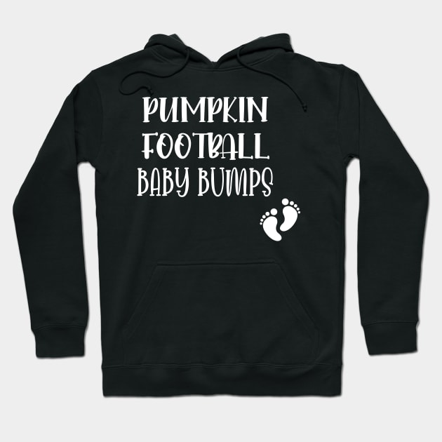 Pumpkin Football Baby Bumps / Football Pregnancy Announcement / Cute Halloween Pumpkin Gift New For Mom Hoodie by WassilArt